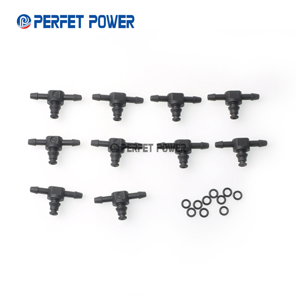 Common rail fuel injector spare parts 10pcs/ Bags China New Fuel injector return plastic tee connector for 110 Diesel Injector