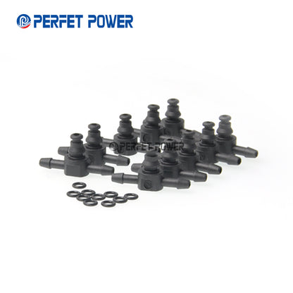 Common rail fuel injector spare parts 10pcs/ Bags China New Fuel injector return plastic tee connector for 110 Diesel Injector