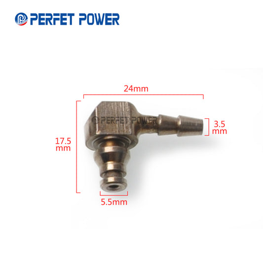 Common Rail CR 110 Series Injector Oil Backflow Iron Pipe two-Joint fitting 10 pieces Each Bag